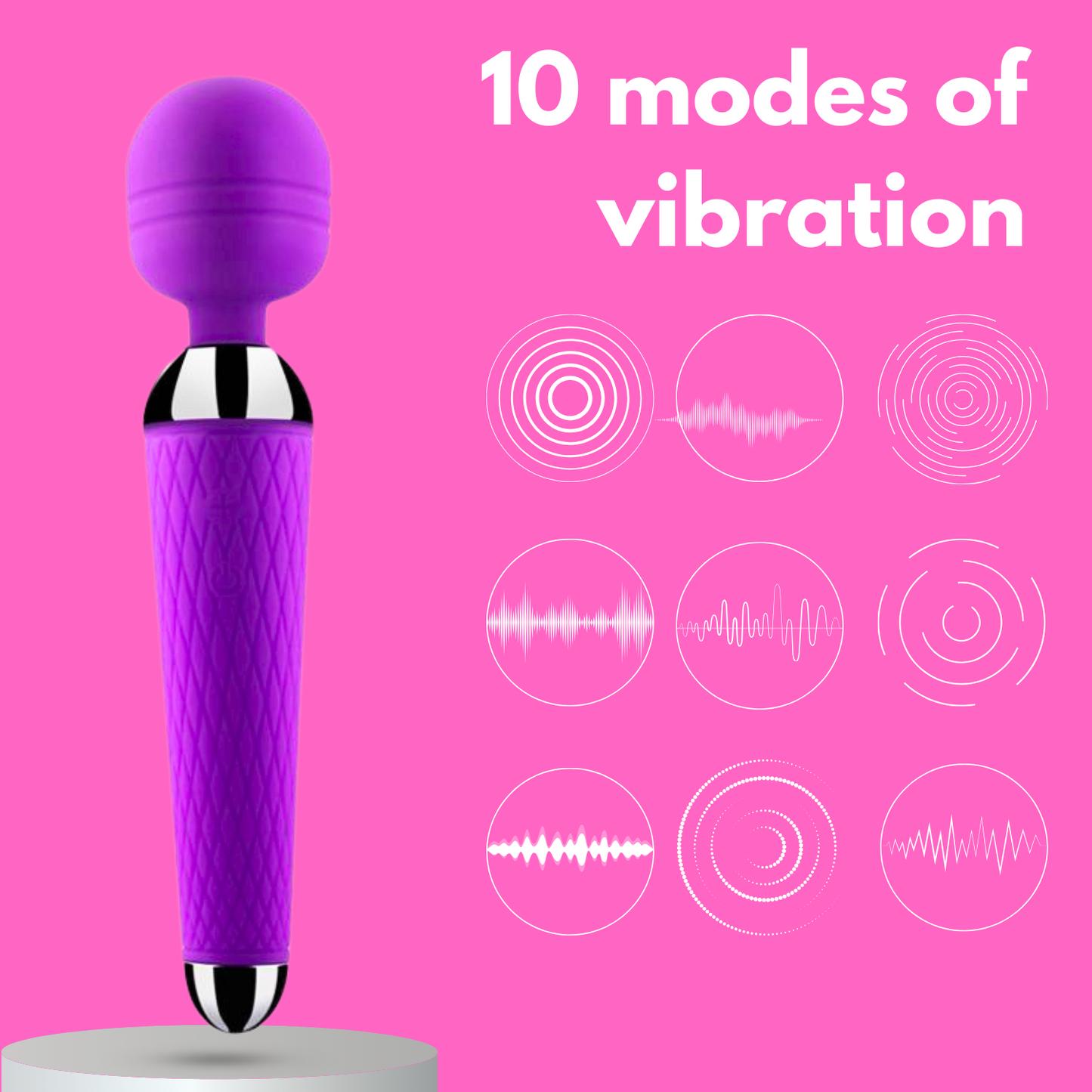 Powerful Rechargeable Wand Vibrator - Sexy Bee UK
