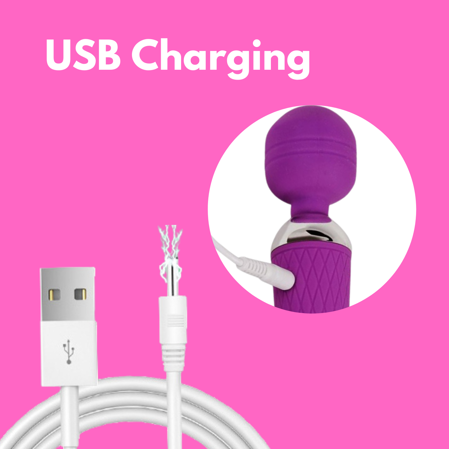 Powerful Rechargeable Wand Vibrator - Sexy Bee UK