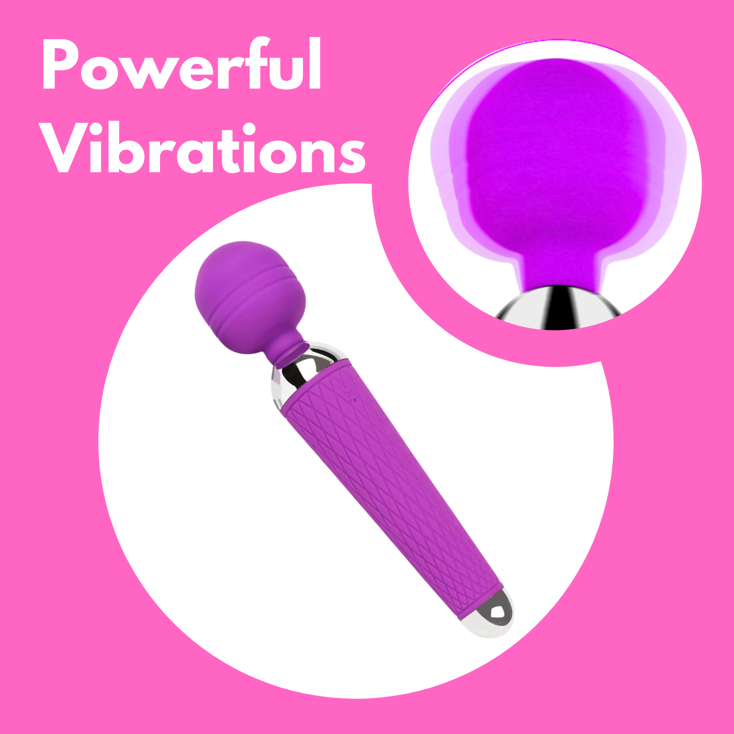 Powerful Rechargeable Wand Vibrator - Sexy Bee UK