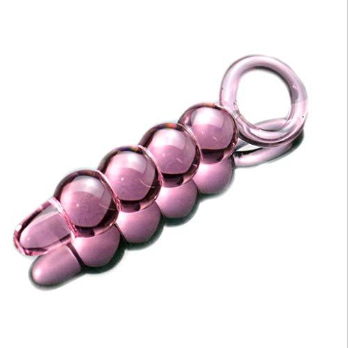 Beaded Ring pull Glass Butt Plug Beaded Ring pull Glass Butt Plug