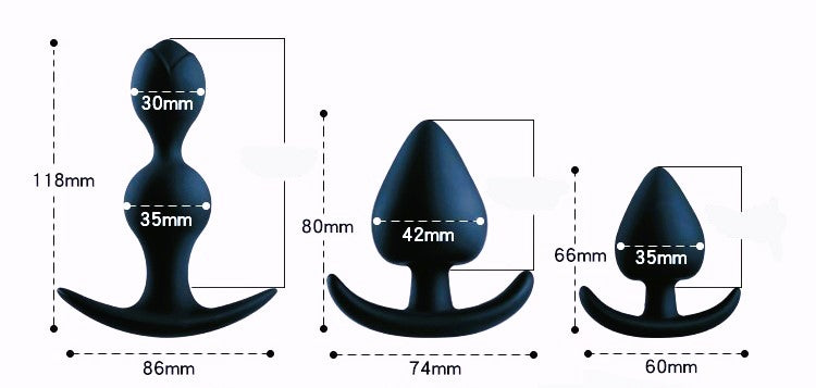 Silicone Butt Plug Expansion Training Set (3 Piece) - Sexy Bee UK