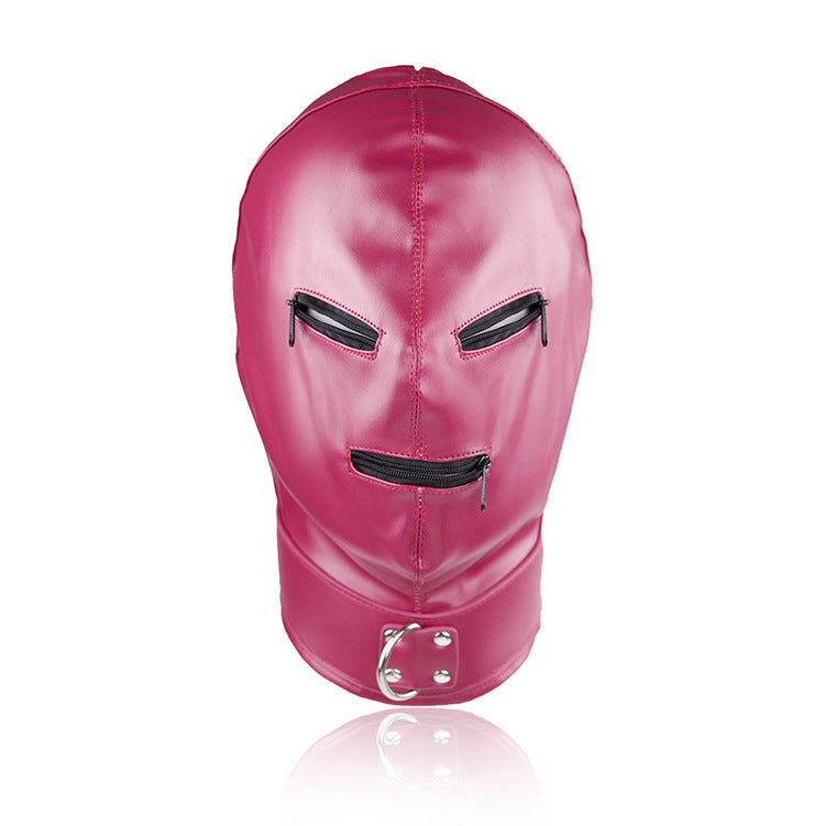 Three Zip Fetish Gimp Mask with Eye and Mouth Holes - Sexy Bee UK