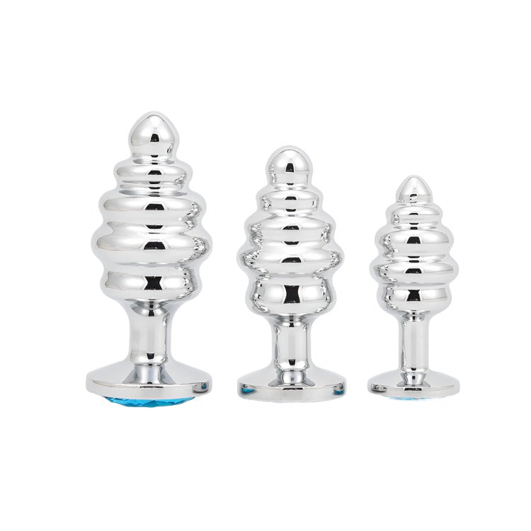 Textured Stainless Steel Butt Plugs