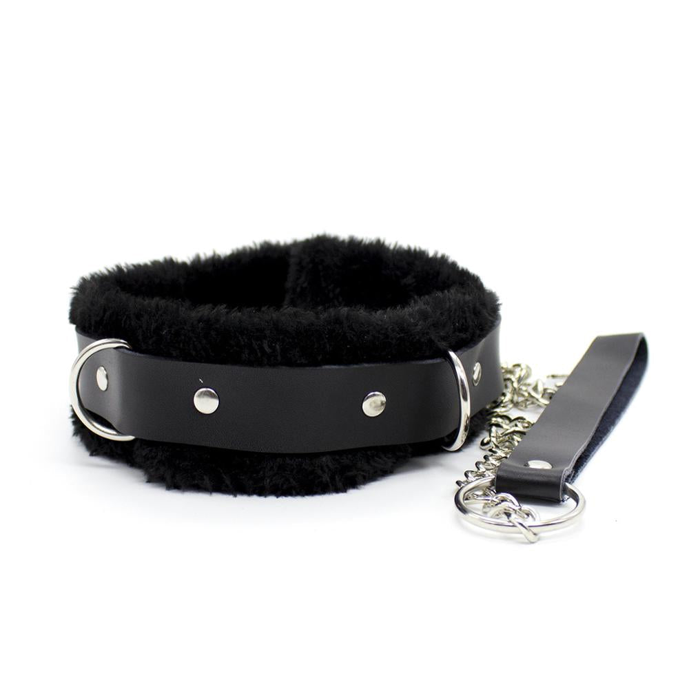 Cruella Devil Inspired Fluffy Collar and Lead - Sexy Bee UK