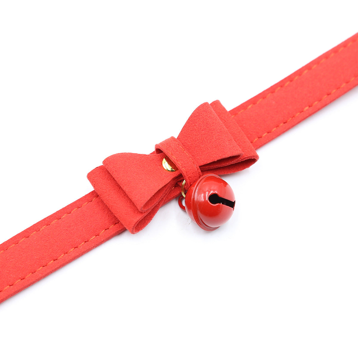 Naughty Kitty Faux Leather Bell Collar - Sexy Bee UK