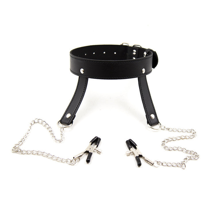Chained Collar to Nipple Clamp - Sexy Bee UK