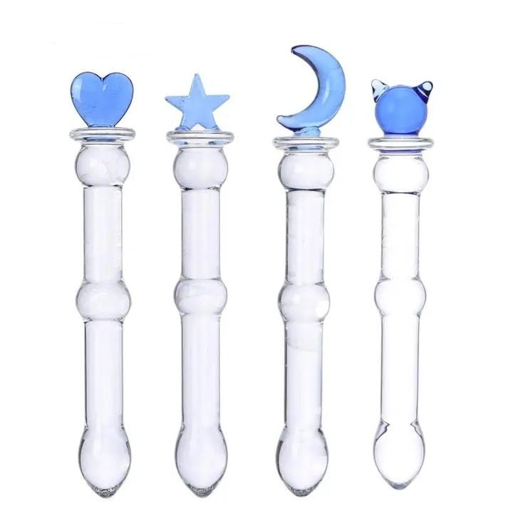 Beaded Sensual Glass Dildo - Sexy Bee UK
