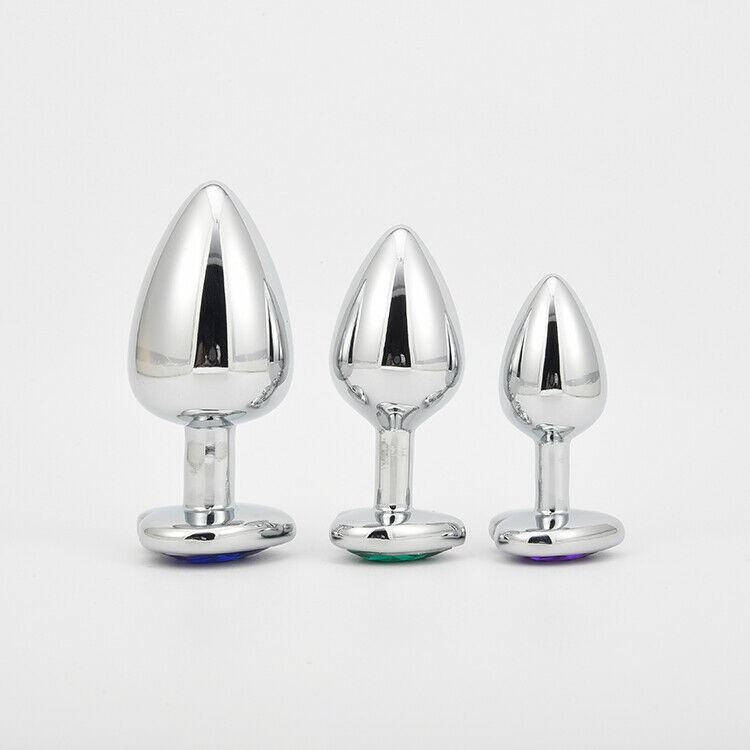 Heart Shaped Jewelled Butt Plugs (3 Piece) - Sexy Bee UK