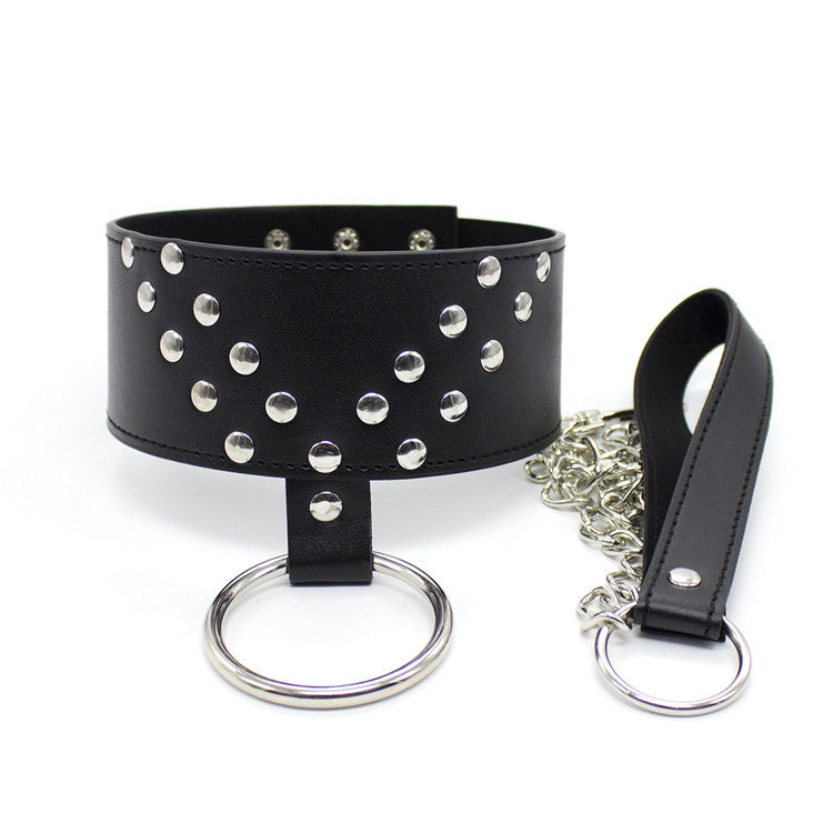 'Mr Hyde' Rivet Bondage Collar and Lead - Sexy Bee UK