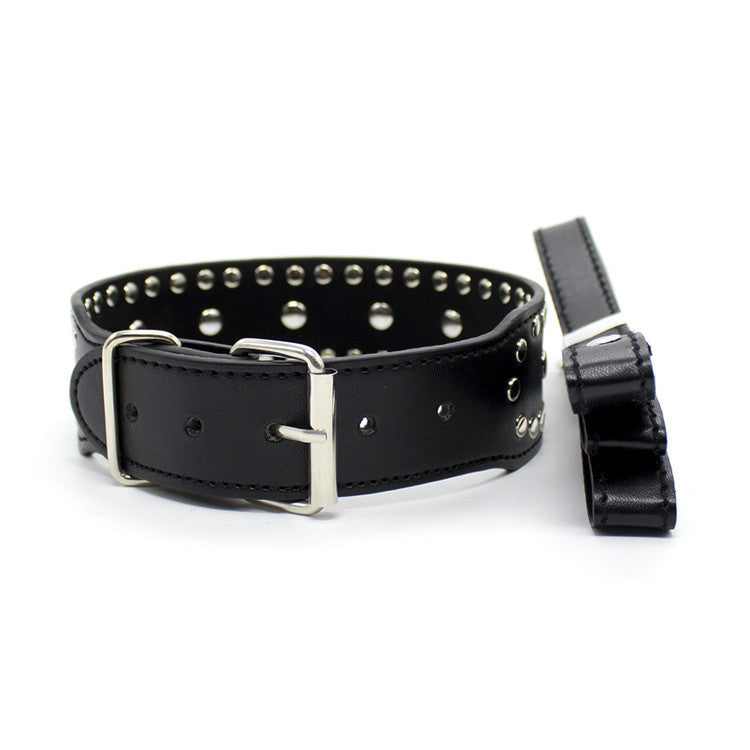 Black Bondage Collar and Lead - Sexy Bee UK