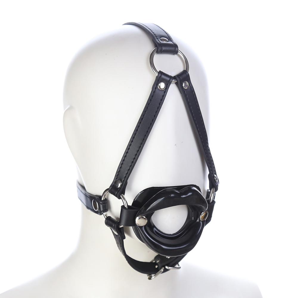 Silicone Open Mouth Lip Gag Head Harness - Sexy Bee UK