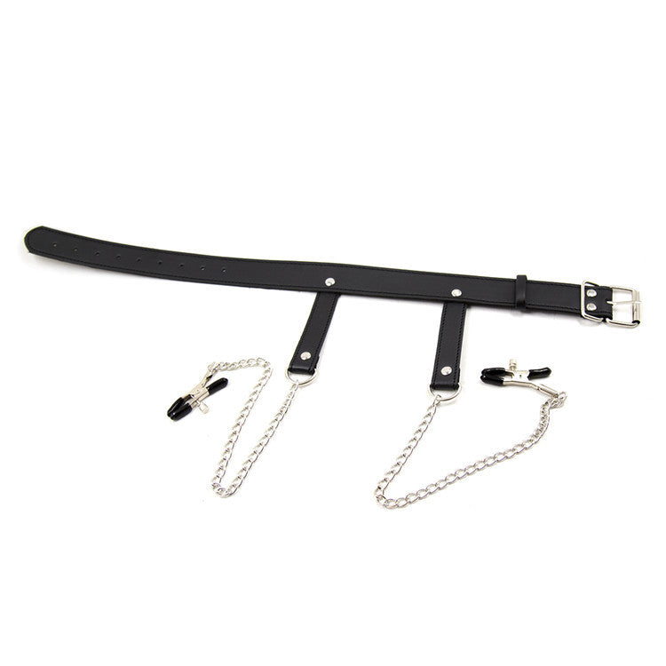 Chained Collar to Nipple Clamp - Sexy Bee UK
