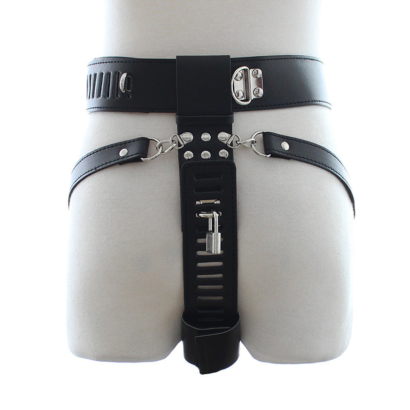Male Chastity Belt with Lockable Pouch and Ball Rings - Sexy Bee UK