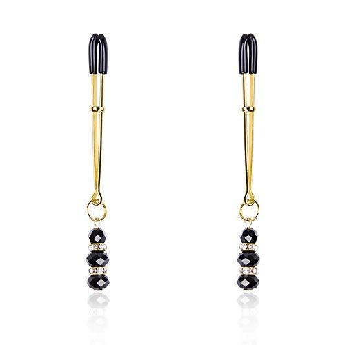 Beaded Gold Nipple Clamps - Sexy Bee UK