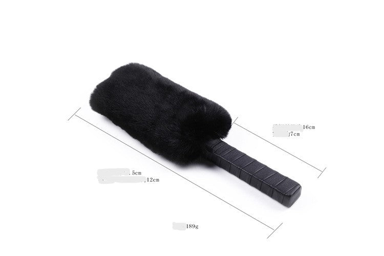 Double Sided Fluffy Bondage Paddle with a Faux Leather Base - Sexy Bee UK