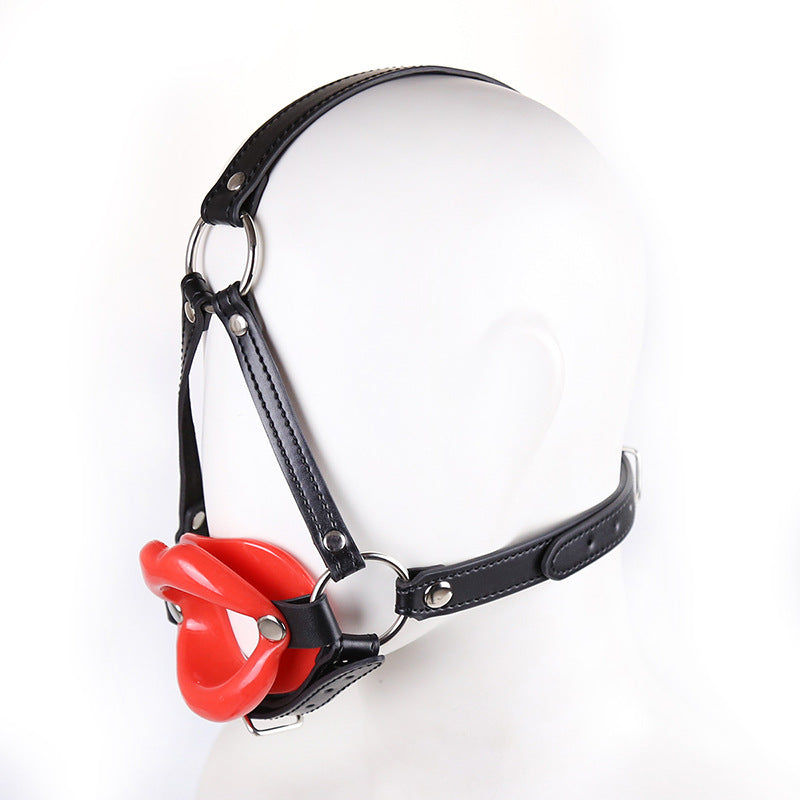 Silicone Open Mouth Lip Gag Head Harness - Sexy Bee UK