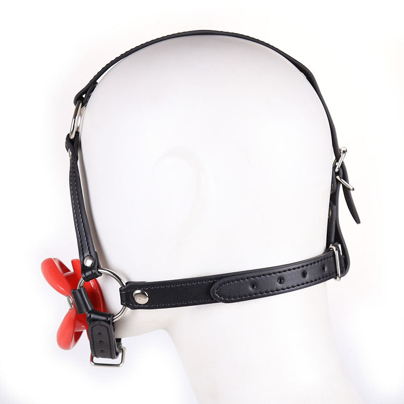 Silicone Open Mouth Lip Gag Head Harness - Sexy Bee UK