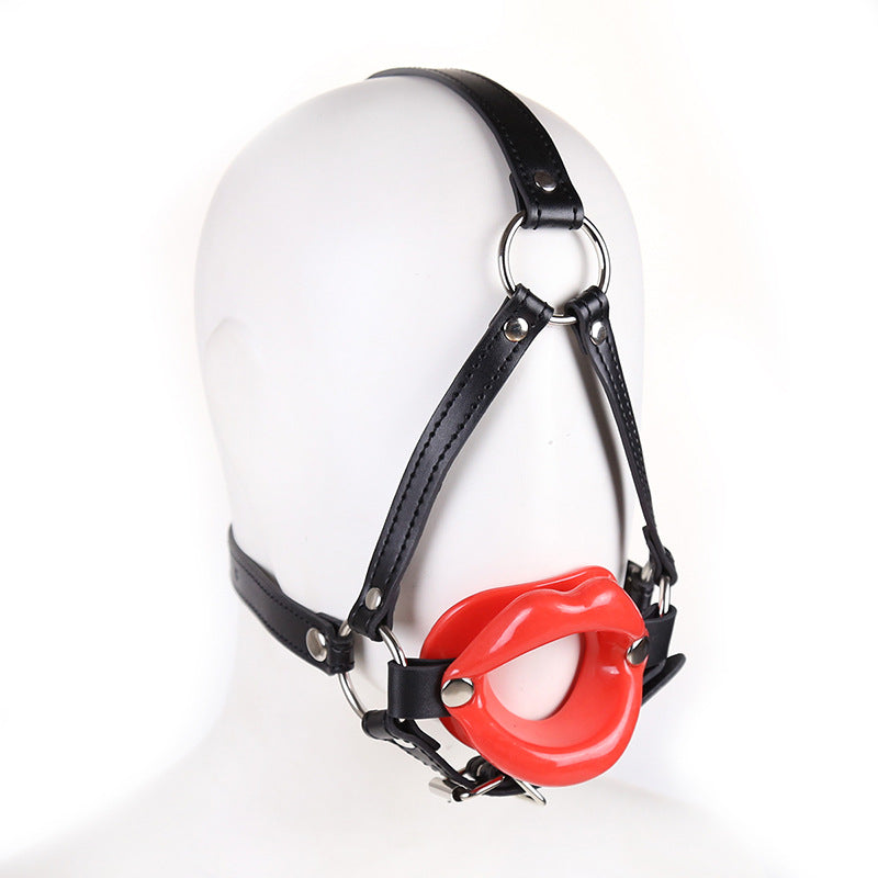 Silicone Open Mouth Lip Gag Head Harness - Sexy Bee UK