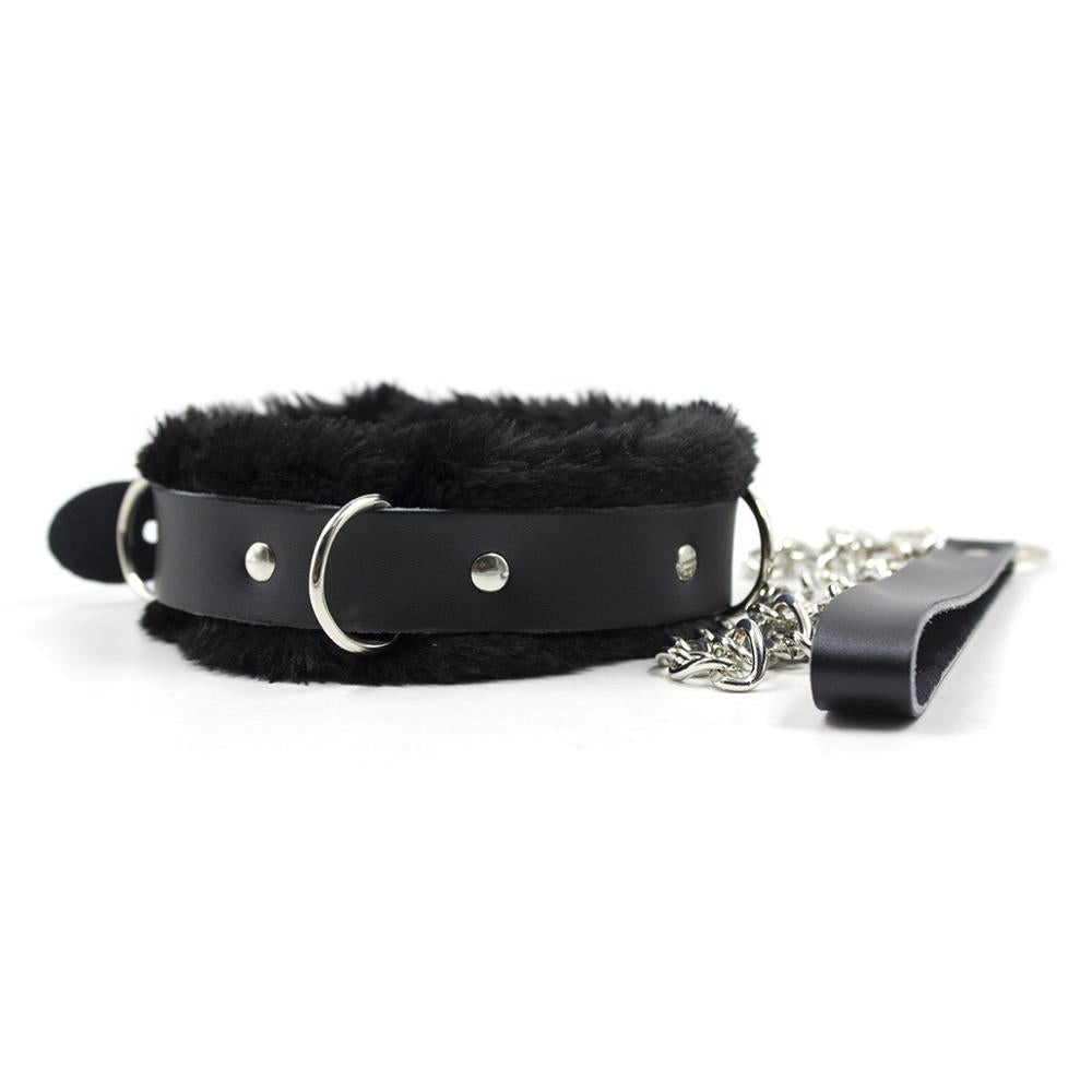 Cruella Devil Inspired Fluffy Collar and Lead - Sexy Bee UK