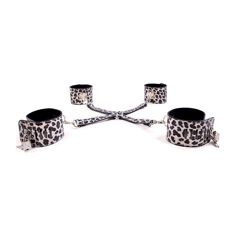 Leopard Print Hogtie and Handuff Set - Sexy Bee UK