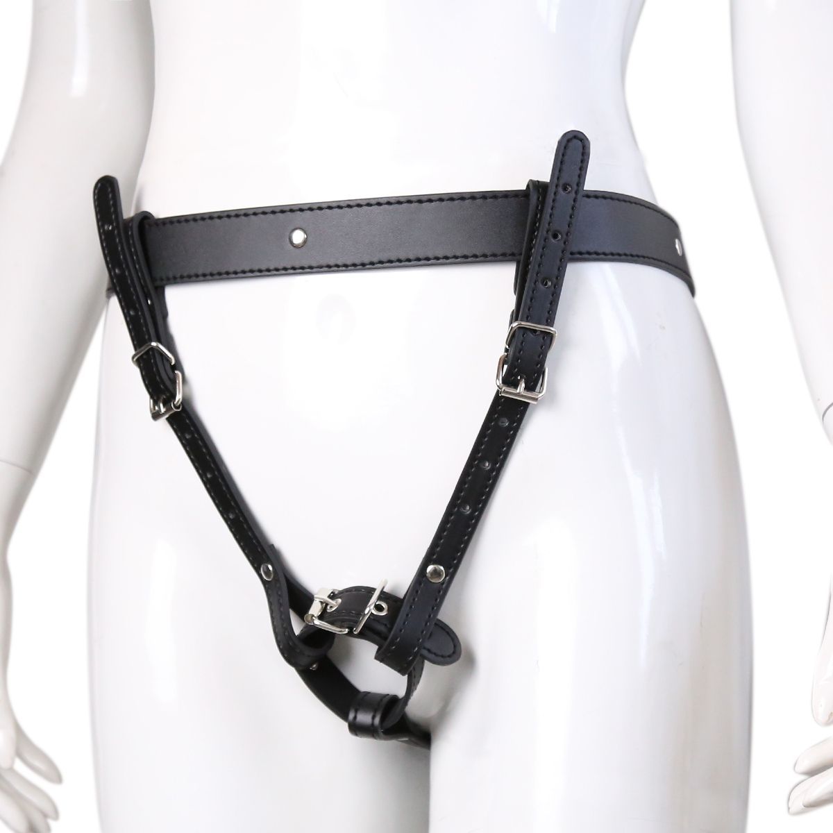 Leather Harness Vibrating Wand Holder - Sexy Bee UK