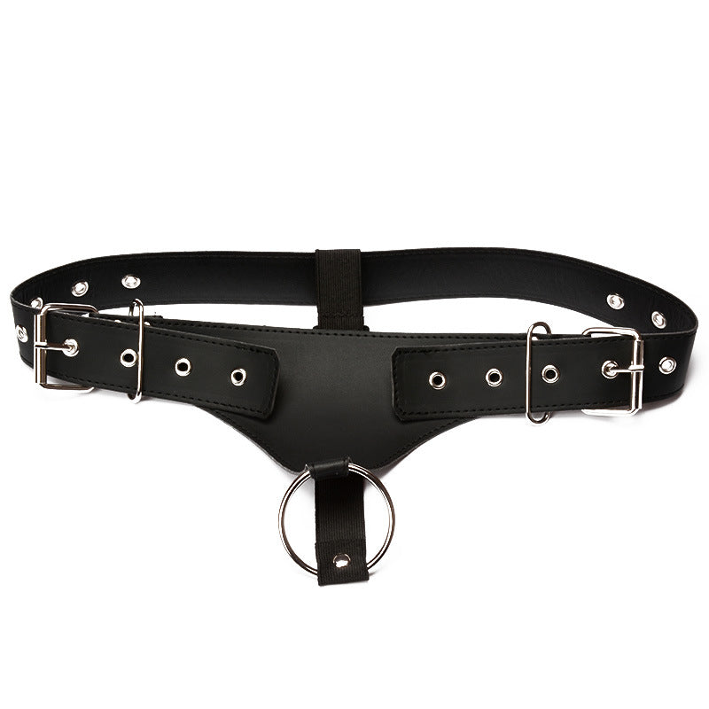 Leather Cock Ring Harness - Sexy Bee UK