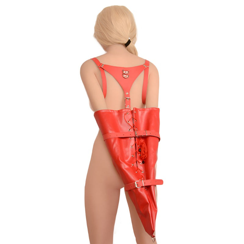 Red BDSM Arm Restraints Kit for Fetish Play - Sexy Bee UK