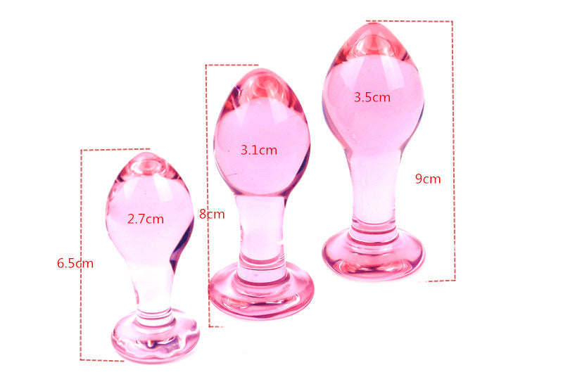 Pure Pleasure Sensual Glass Butt Plug Set (3 Piece) - Sexy Bee UK