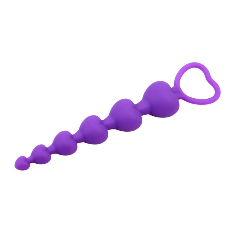 Silicone Anal Beads with Heart Shaped Handle - Sexy Bee UK