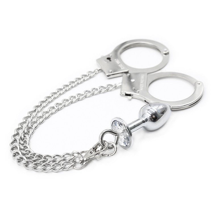 Jewelled Butt Plug and Hand Cuffs - Sexy Bee UK