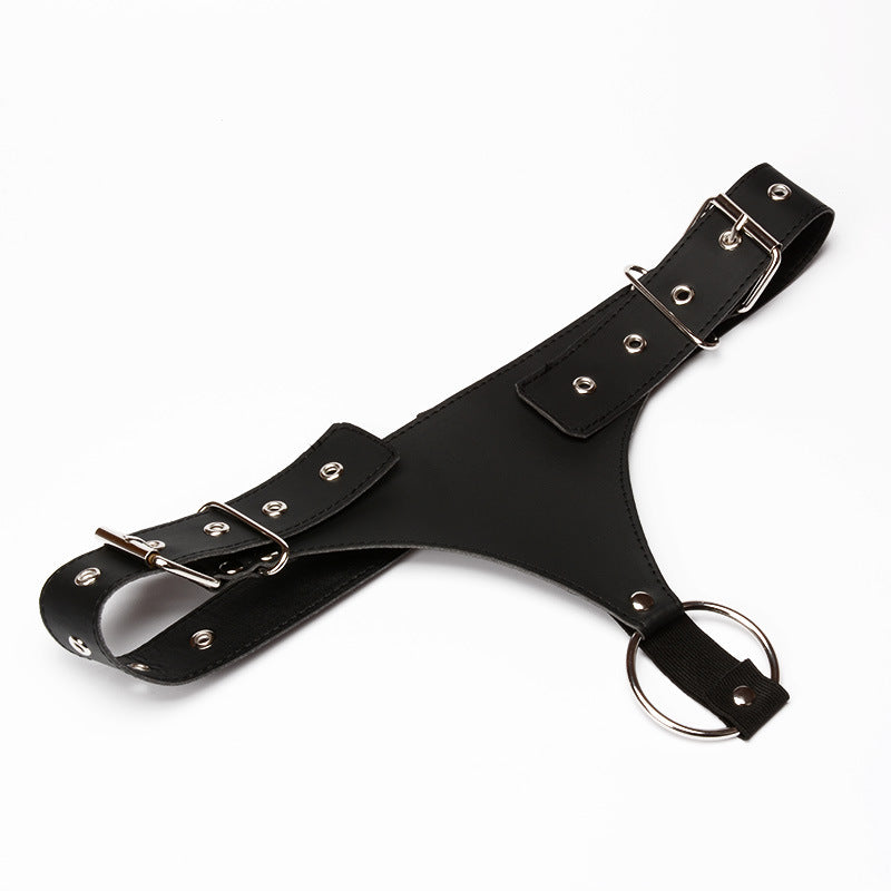 Leather Cock Ring Harness - Sexy Bee UK