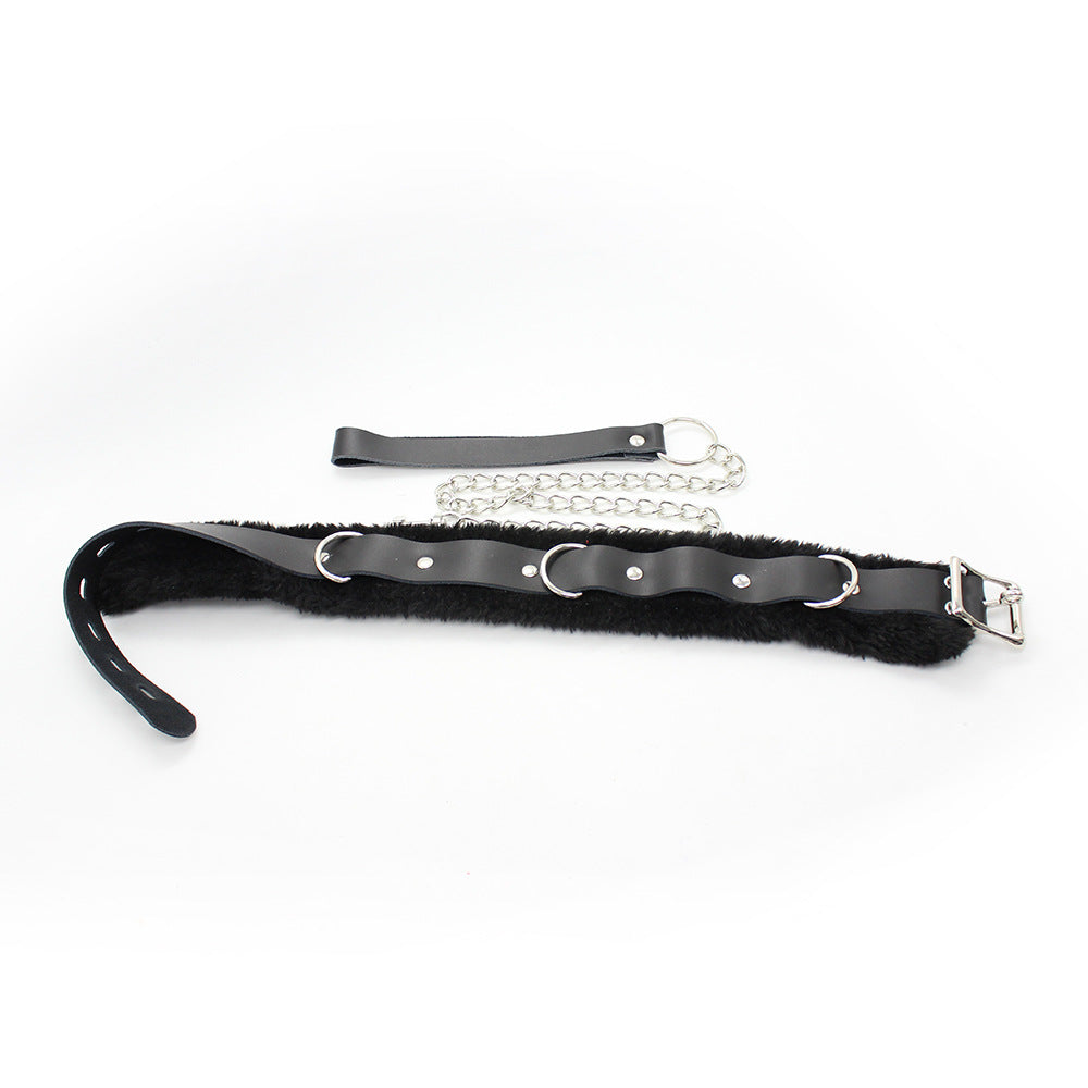 Cruella Devil Inspired Fluffy Collar and Lead - Sexy Bee UK