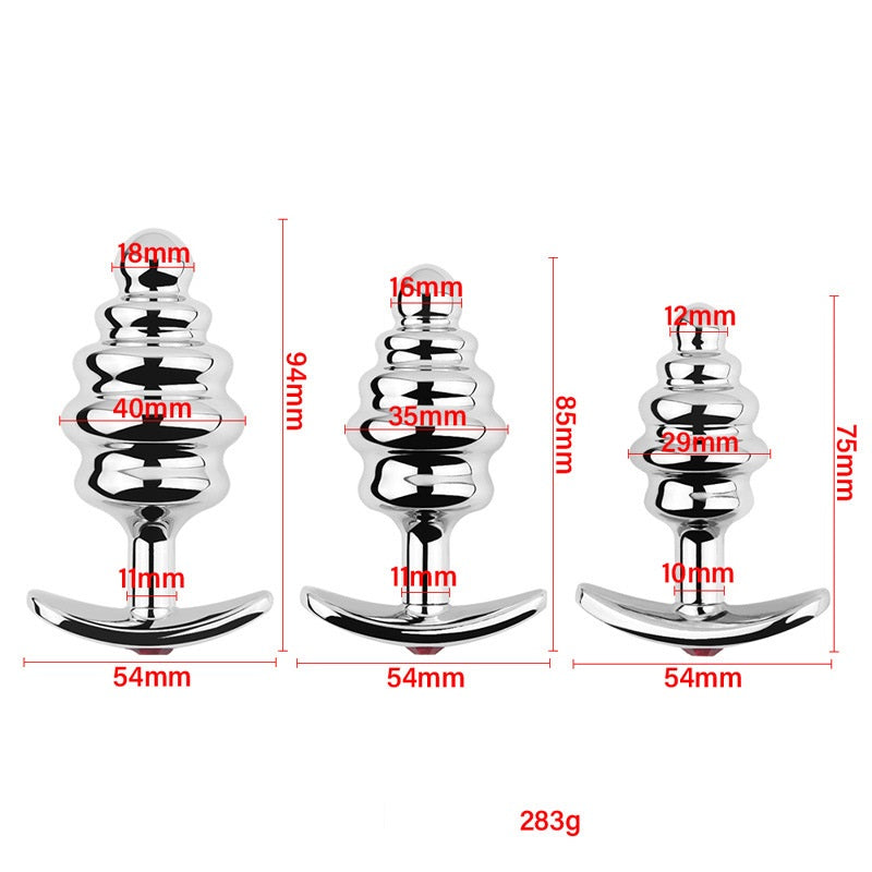 Booty Bliss Bulbous Textured Stainless Steel Butt Plug - Sexy Bee UK