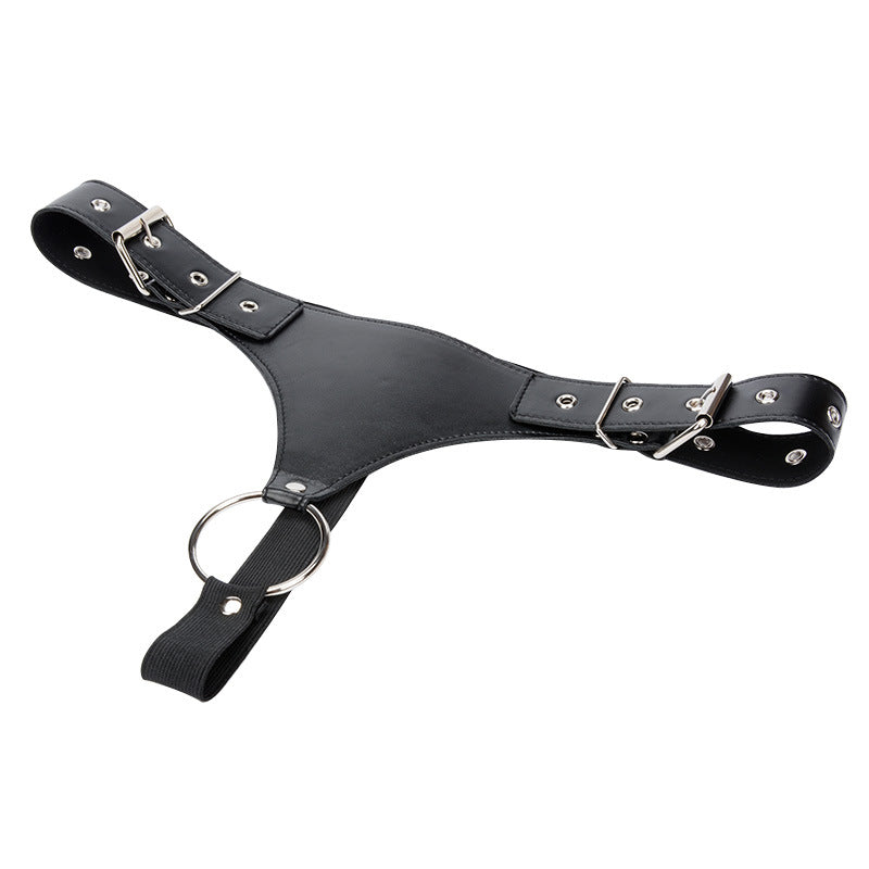 Leather Cock Ring Harness - Sexy Bee UK