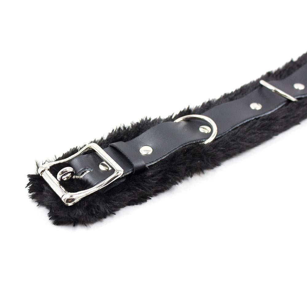Cruella Devil Inspired Fluffy Collar and Lead - Sexy Bee UK