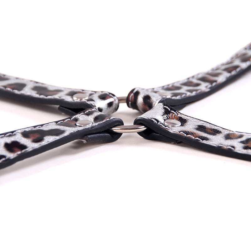 Leopard Print Hogtie and Handuff Set - Sexy Bee UK