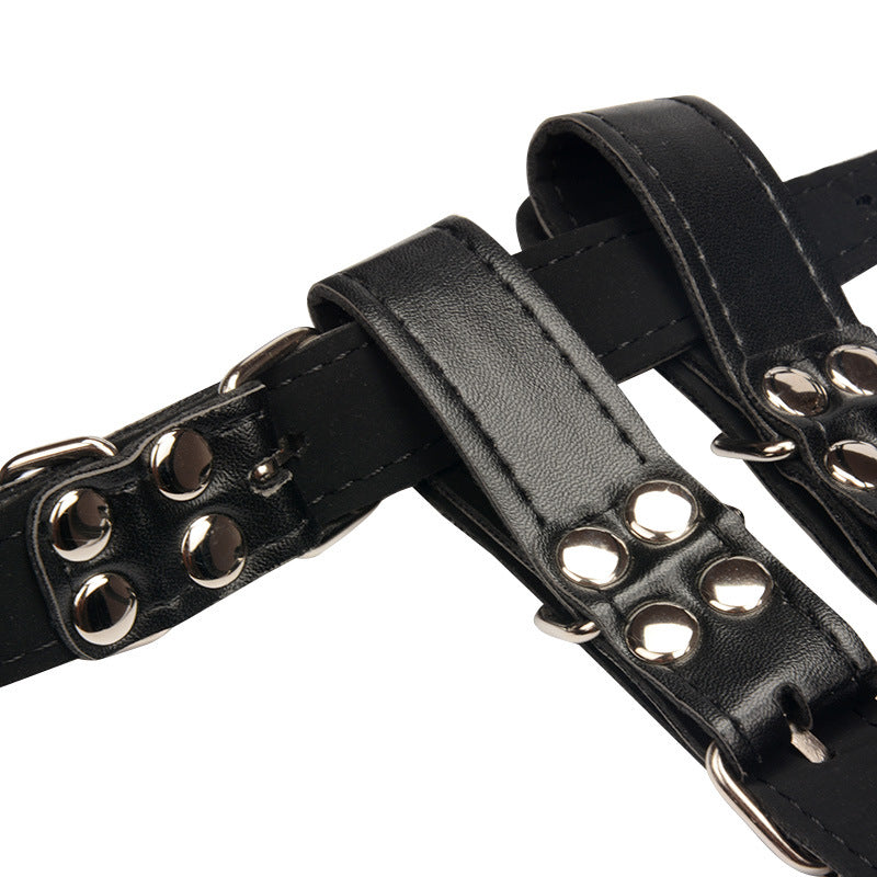 'Gilded Cage' Faux Leather Body Harness - Sexy Bee UK