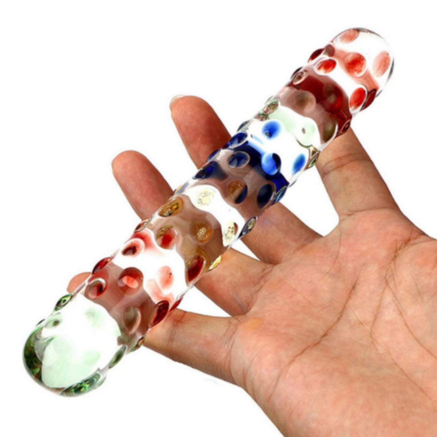 Glacier Rainbow Textured Dildo - Sexy Bee UK