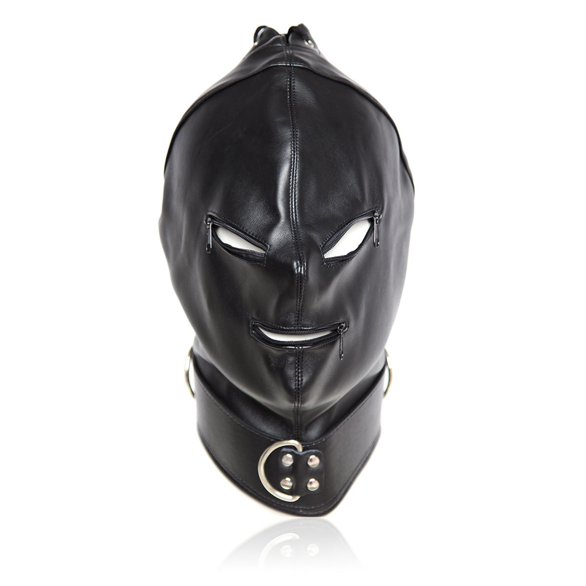 Three Zip Fetish Gimp Mask with Eye and Mouth Holes - Sexy Bee UK