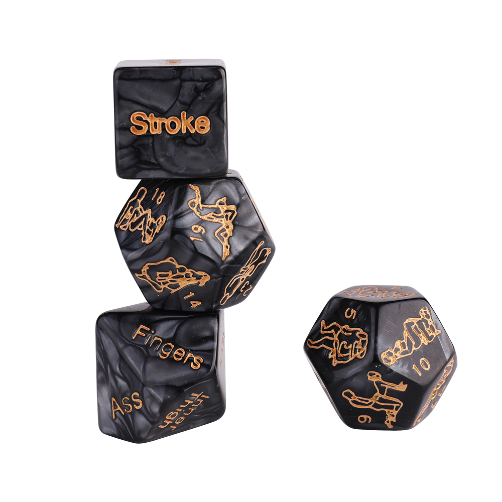 4-Set Sexual Position Dice- Black and Gold Edition - Sexy Bee UK