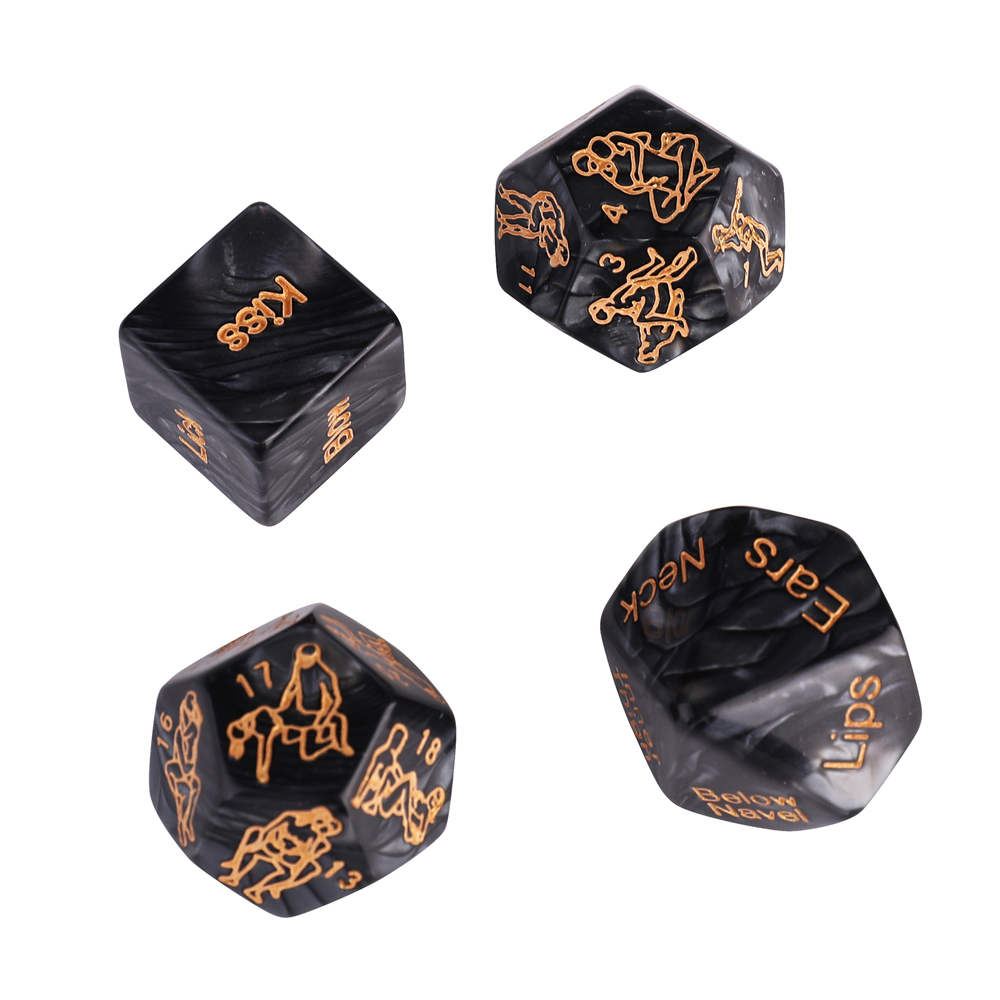 4-Set Sexual Position Dice- Black and Gold Edition - Sexy Bee UK