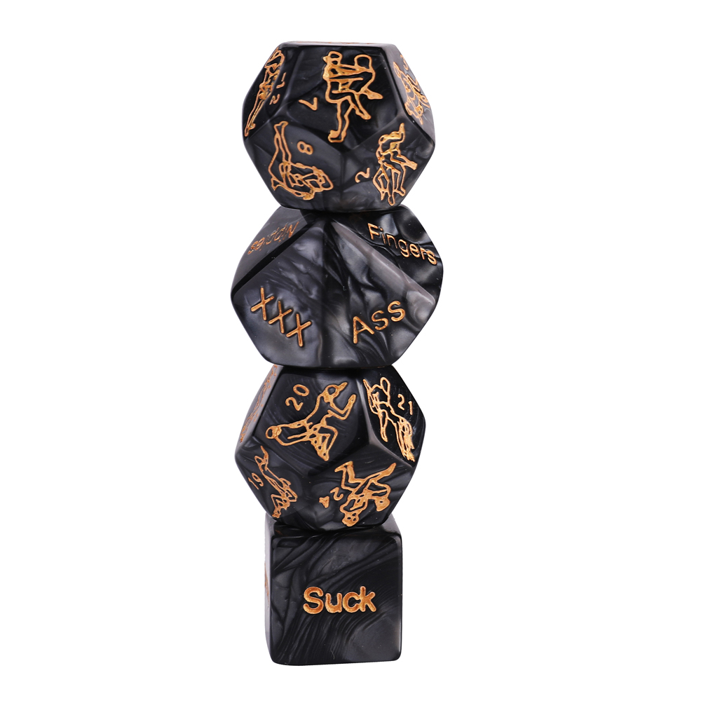 4-Set Sexual Position Dice- Black and Gold Edition - Sexy Bee UK