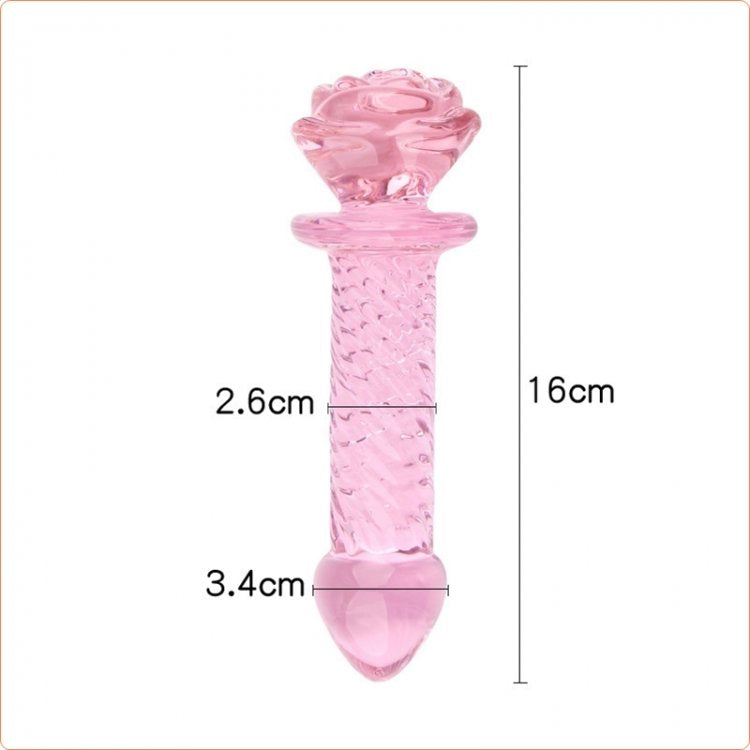The Flower Twist Glass Dildo - Sexy Bee UK