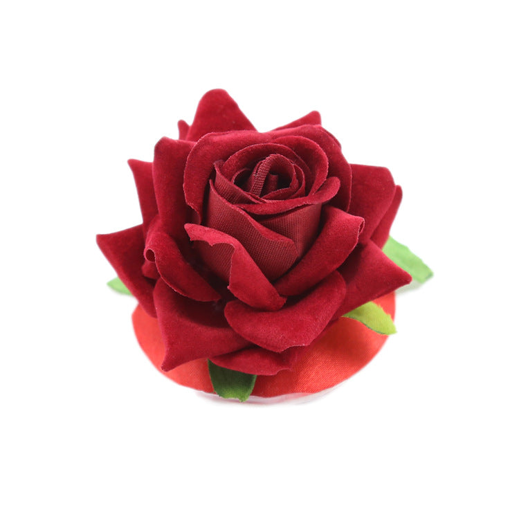 Red Velvet Blooming Rose Nipple Pasties - Sexy Bee UK