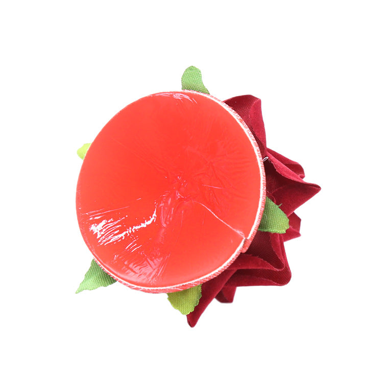 Red Velvet Blooming Rose Nipple Pasties - Sexy Bee UK