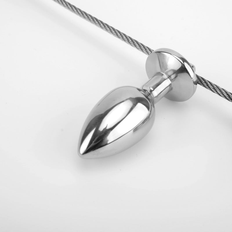 Adjustable Position Metal Anal Plug with Cock Ring - Sexy Bee UK