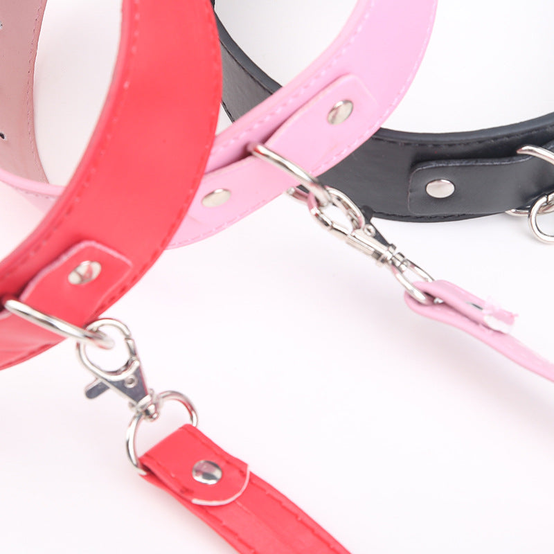 'The Big Dog' Chunky Faux Leather Neck Collar - Sexy Bee UK