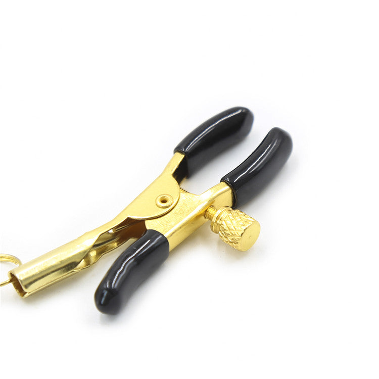 Adjustable Nipple Clamps with Beaded Accessories - Sexy Bee UK