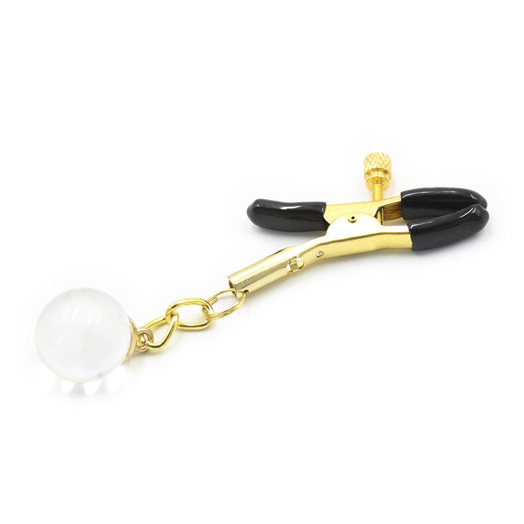 Adjustable Nipple Clamps with Beaded Accessories - Sexy Bee UK