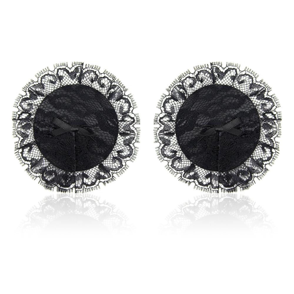 Black Lace Adhesive Nipple Pasties - Sexy Bee UK